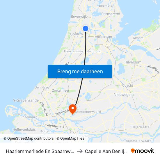 Haarlemmerliede En Spaarnwoude to Capelle Aan Den Ijssel map