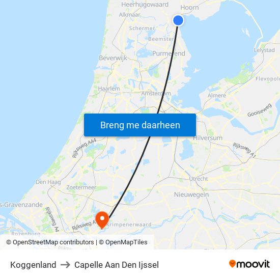 Koggenland to Capelle Aan Den Ijssel map