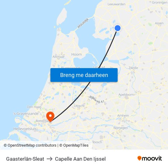 Gaasterlân-Sleat to Capelle Aan Den Ijssel map