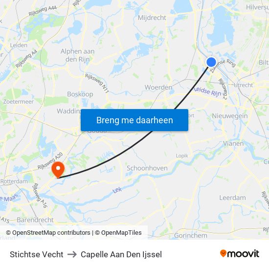 Stichtse Vecht to Capelle Aan Den Ijssel map