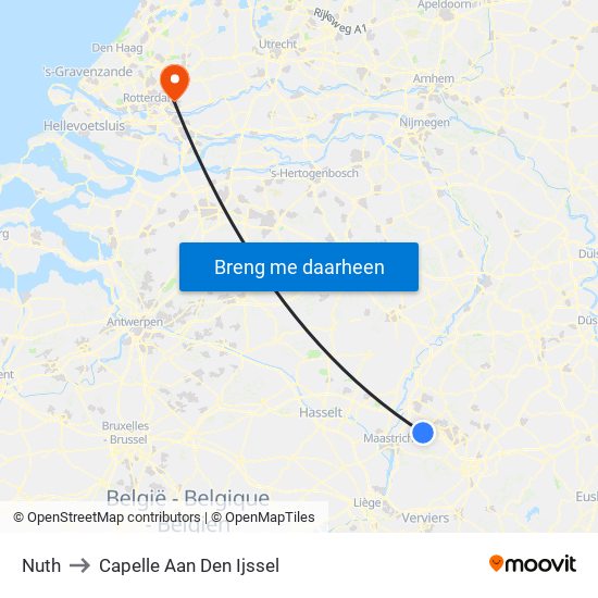 Nuth to Capelle Aan Den Ijssel map