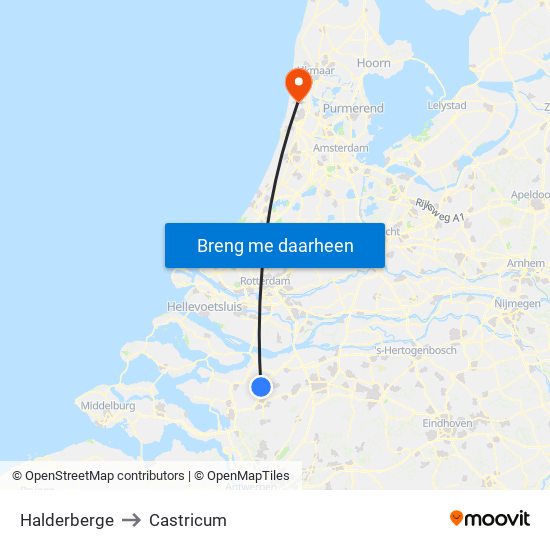 Halderberge to Castricum map