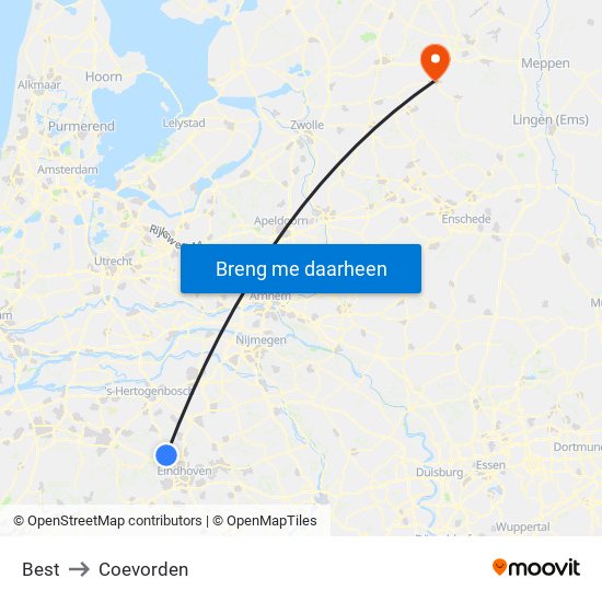 Best to Coevorden map