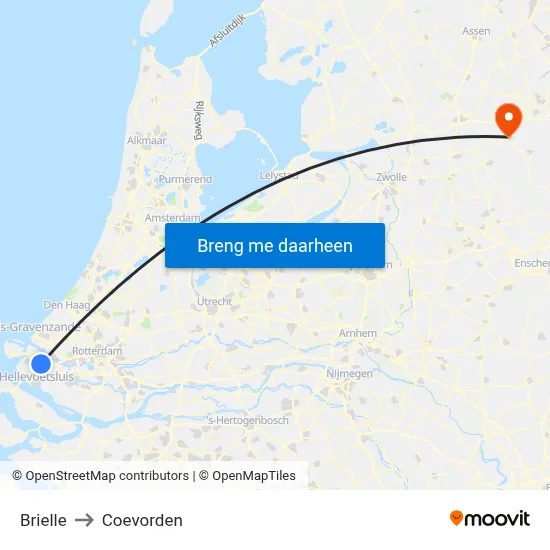 Brielle to Coevorden map