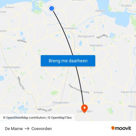 De Marne to Coevorden map