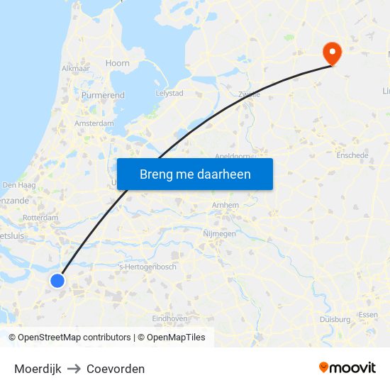 Moerdijk to Coevorden map