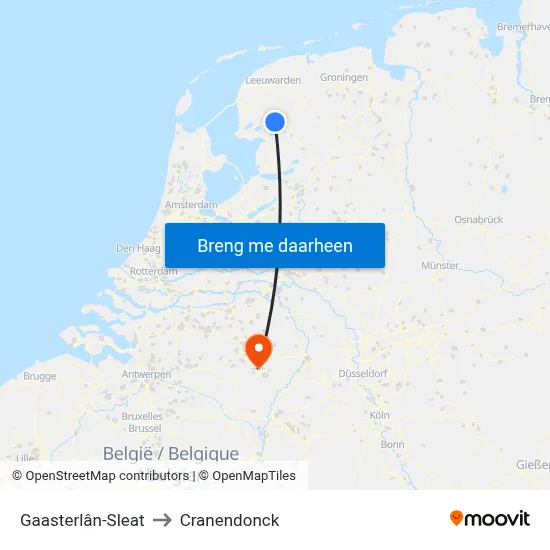Gaasterlân-Sleat to Cranendonck map