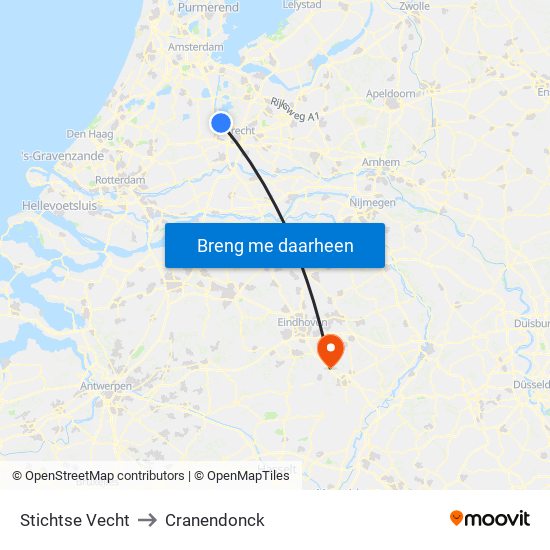 Stichtse Vecht to Cranendonck map