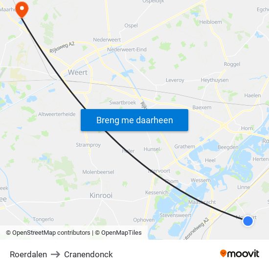 Roerdalen to Cranendonck map