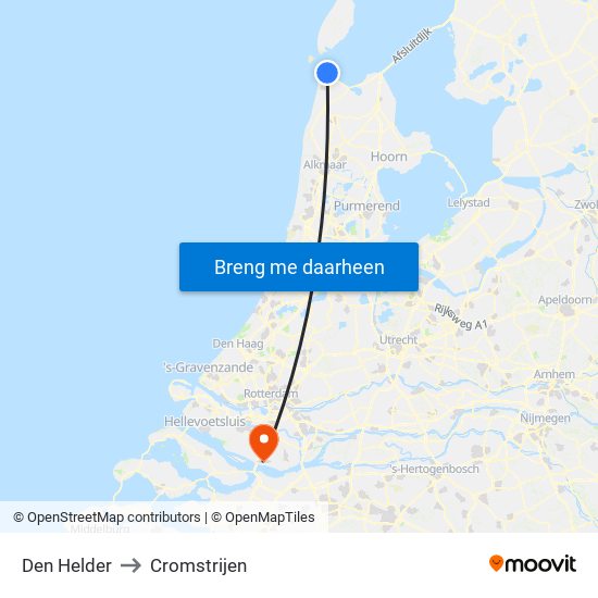 Den Helder to Cromstrijen map
