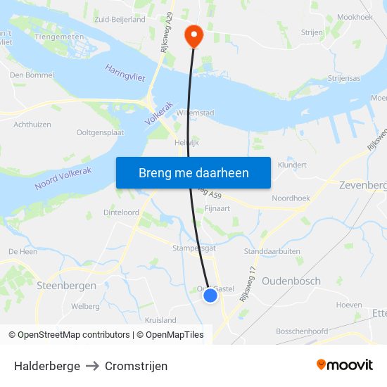 Halderberge to Cromstrijen map