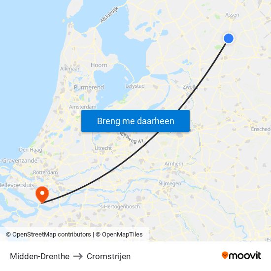 Midden-Drenthe to Cromstrijen map