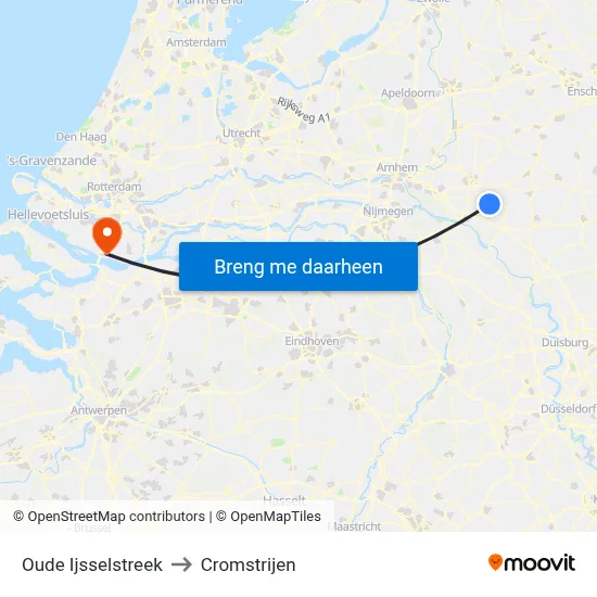 Oude Ijsselstreek to Cromstrijen map