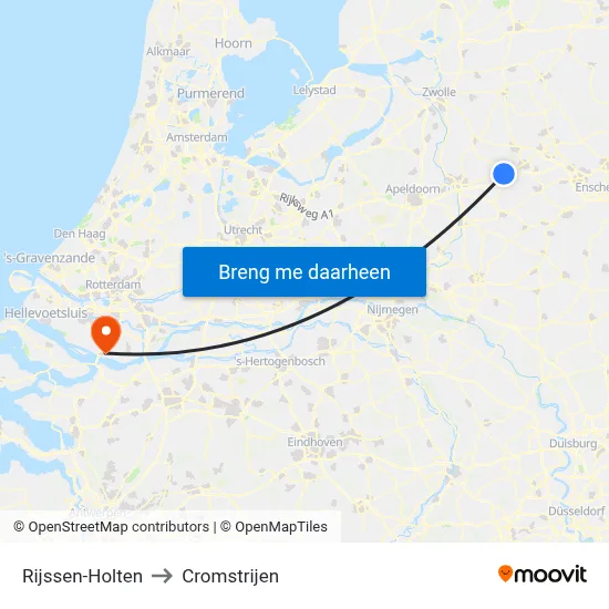 Rijssen-Holten to Cromstrijen map