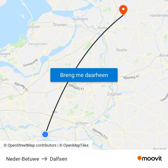 Neder-Betuwe to Dalfsen map