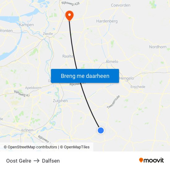 Oost Gelre to Dalfsen map