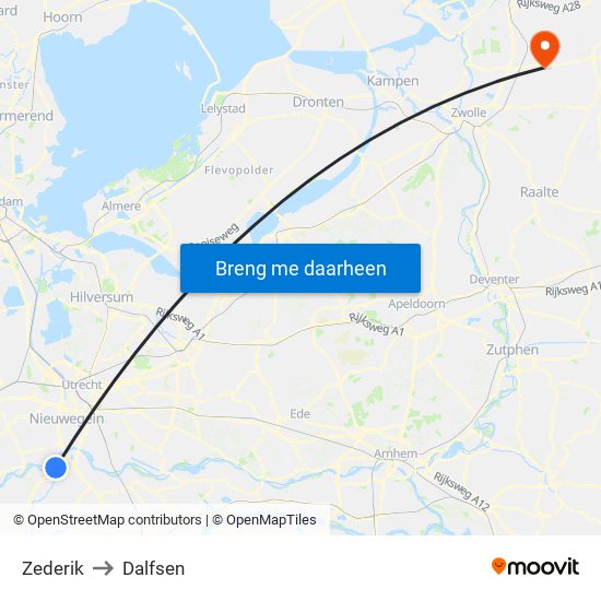 Zederik to Dalfsen map