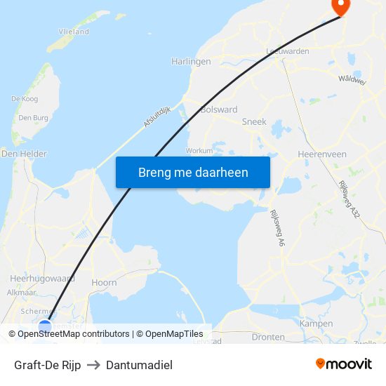 Graft-De Rijp to Dantumadiel map