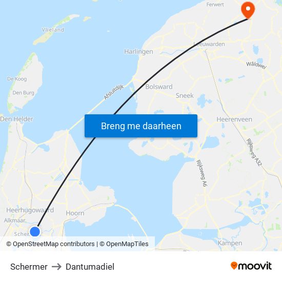 Schermer to Dantumadiel map