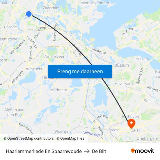 Haarlemmerliede En Spaarnwoude to De Bilt map