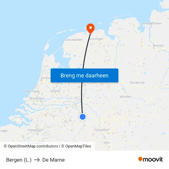 Bergen (L.) to De Marne map