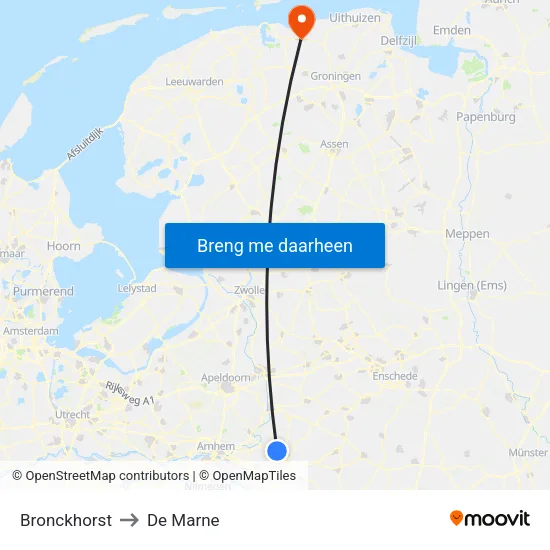 Bronckhorst to De Marne map