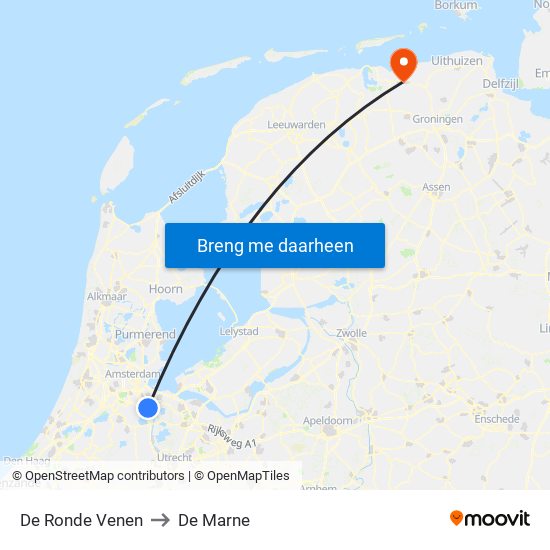De Ronde Venen to De Marne map