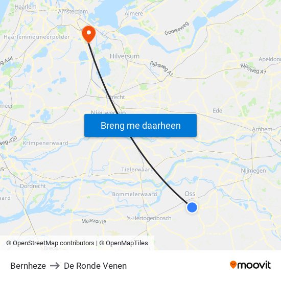 Bernheze to De Ronde Venen map
