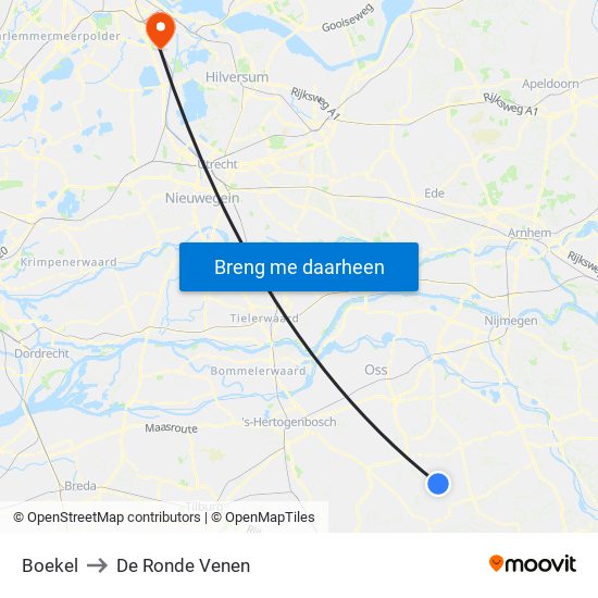 Boekel to De Ronde Venen map