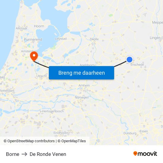 Borne to De Ronde Venen map