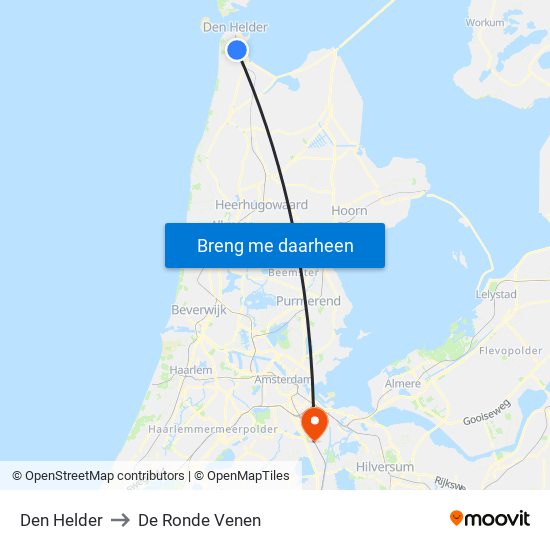 Den Helder to De Ronde Venen map