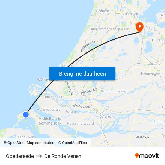 Goedereede to De Ronde Venen map