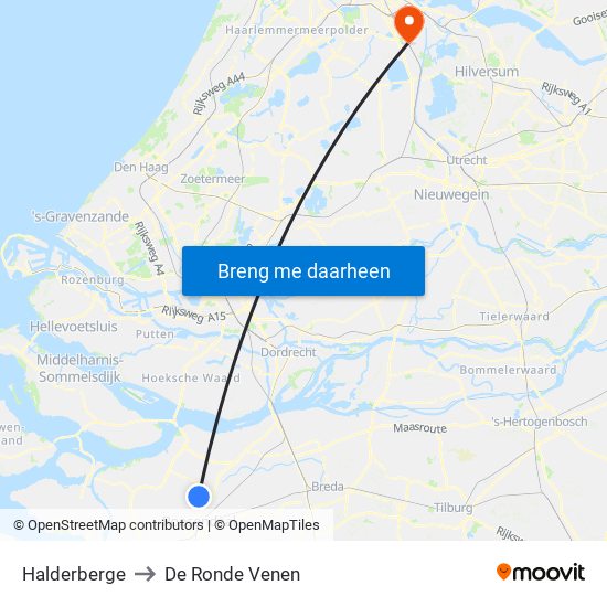 Halderberge to De Ronde Venen map