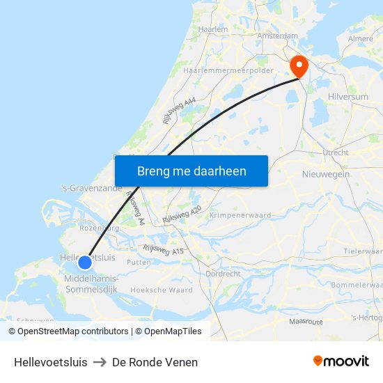 Hellevoetsluis to De Ronde Venen map