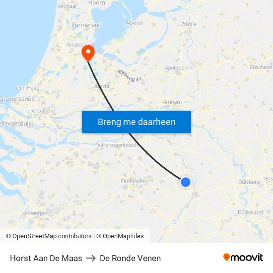 Horst Aan De Maas to De Ronde Venen map