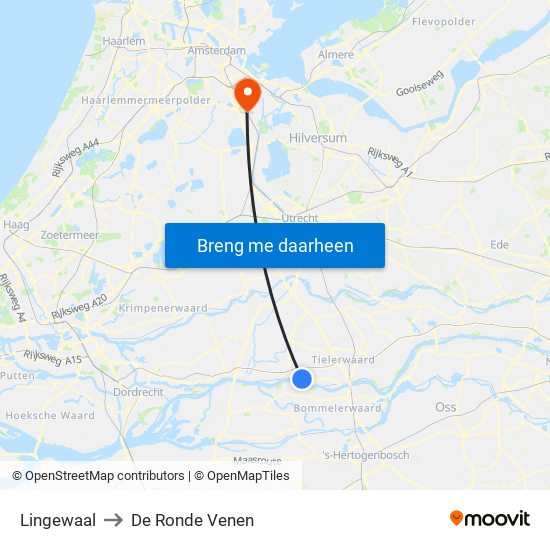 Lingewaal to De Ronde Venen map