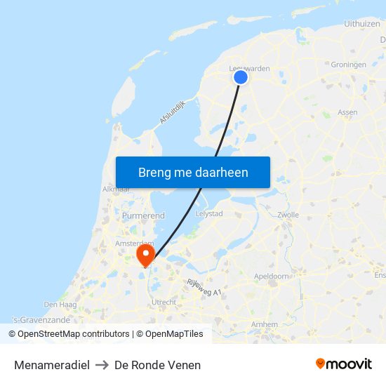 Menameradiel to De Ronde Venen map