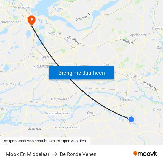 Mook En Middelaar to De Ronde Venen map