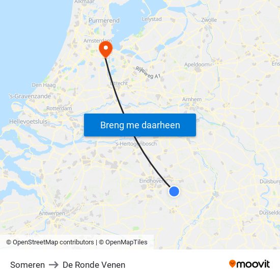 Someren to De Ronde Venen map