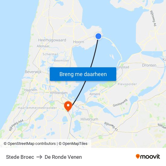 Stede Broec to De Ronde Venen map