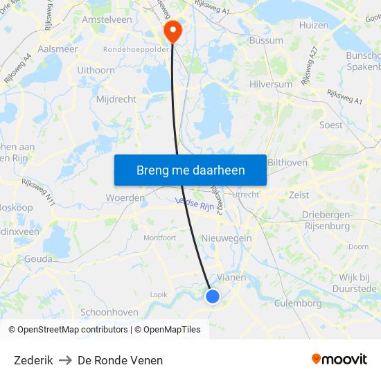 Zederik to De Ronde Venen map