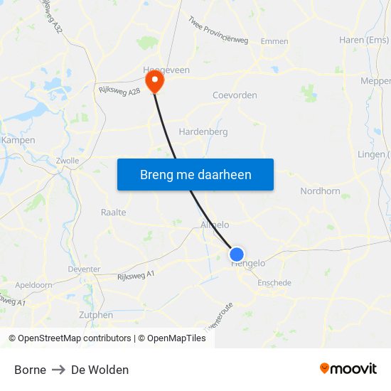 Borne to De Wolden map