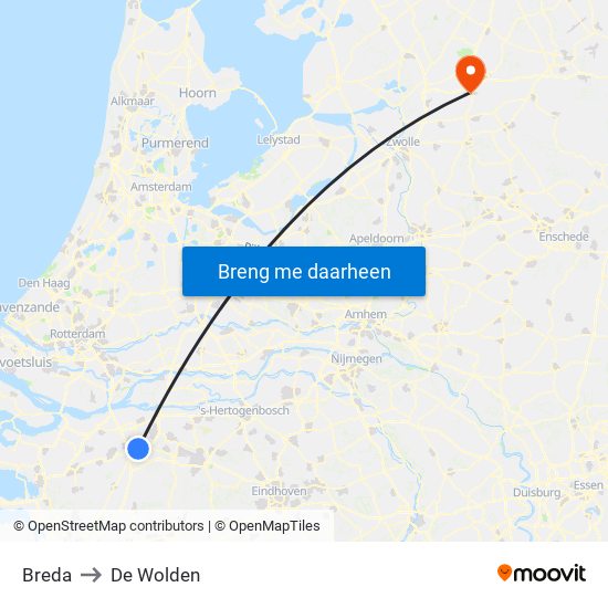 Breda to De Wolden map