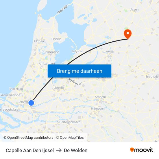 Capelle Aan Den Ijssel to De Wolden map