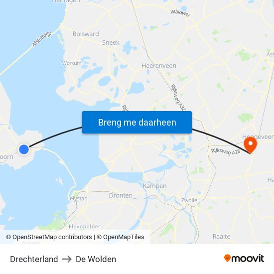 Drechterland to De Wolden map