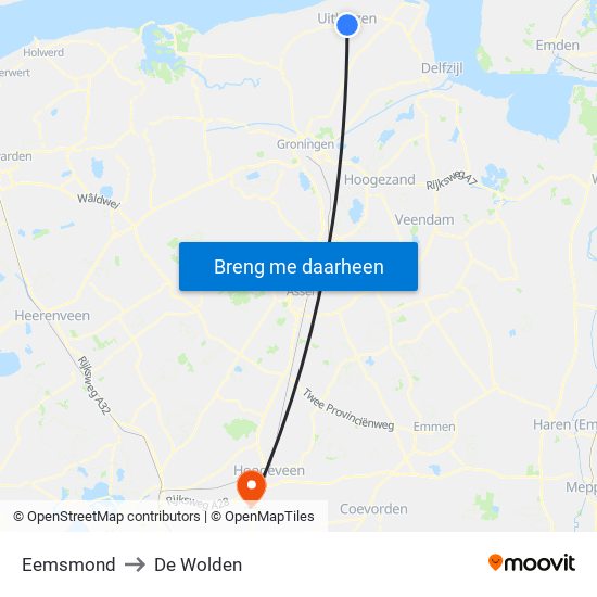 Eemsmond to De Wolden map