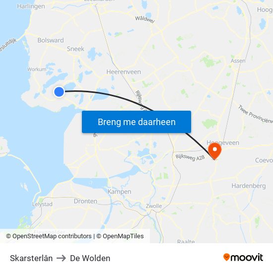 Skarsterlân to De Wolden map