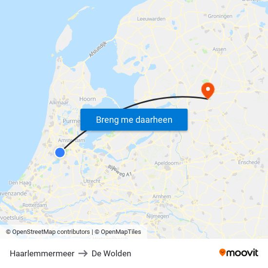 Haarlemmermeer to De Wolden map