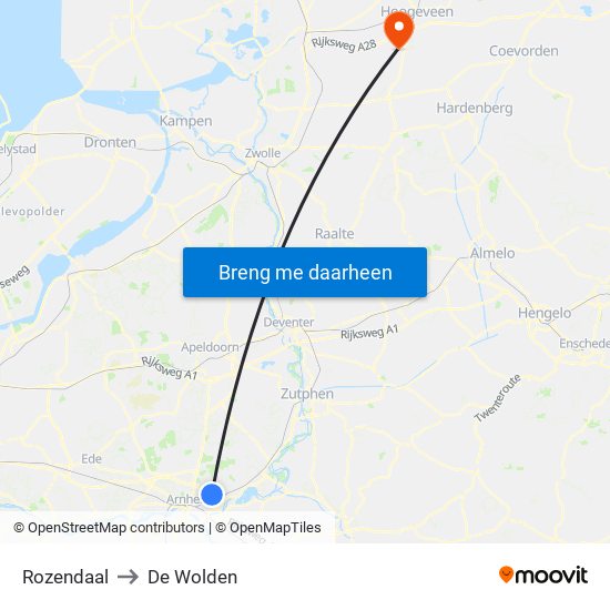 Rozendaal to De Wolden map