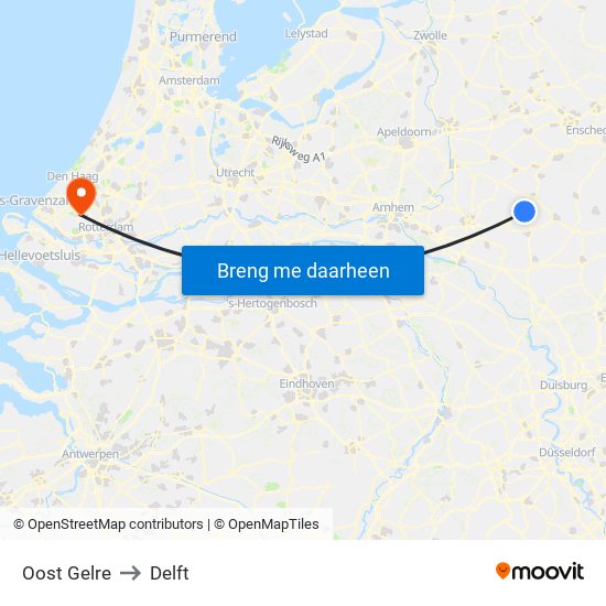 Oost Gelre to Delft map